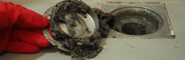 Clogged and dirty sewer pipes
