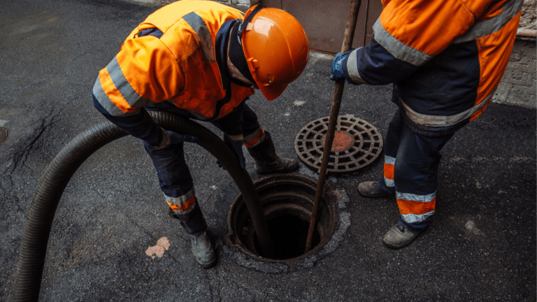 Excavation of Sewer and Water Lines