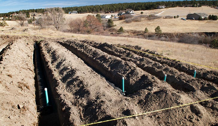 Septic System Project at Leach Field